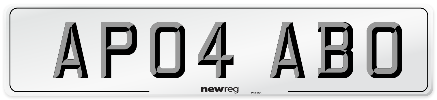 AP04 ABO Number Plate from New Reg